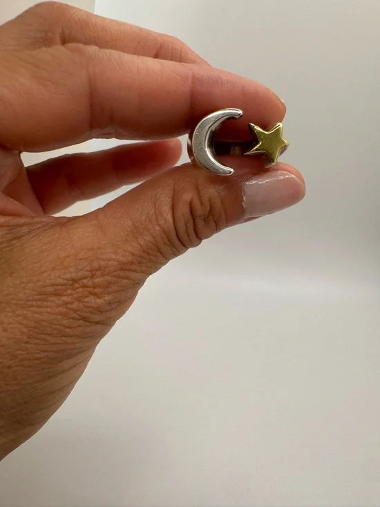 Vintage Moon and Star Mexico 925 Silver Ring - Picture 12 of 14